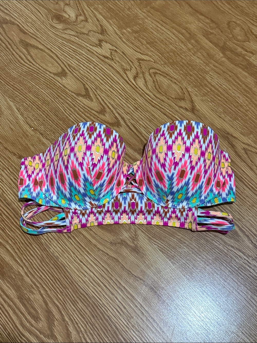 Victoria's Secret Multi-Color Ikat Bandeau Bikini Top
